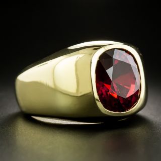 Magnificent 10.00 Carat Natural Red Spinel Gent's Ring