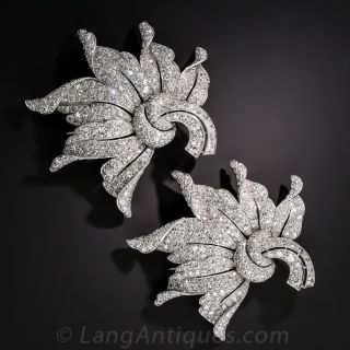 Magnificent Platinum Diamond Diamond Clips  - 1