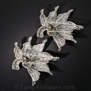 Magnificent Platinum Diamond Diamond Clips 