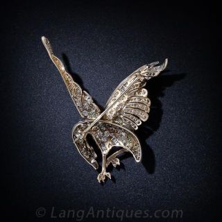 Majestic Turn of the Century Diamond Eagle Pin