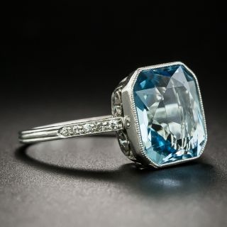 Marcus & Co. Aquamarine and Diamond Ring