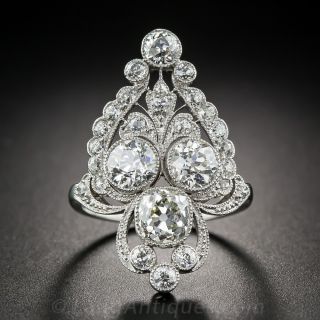Marcus & Co. Edwardian Platinum and Diamond Dinner Ring - 2