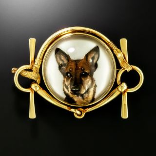  Marcus & Co. Reverse Intaglio Dog Brooch - 2