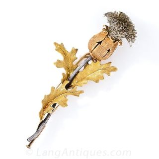 Mario Buccellati Thistle Flower Brooch