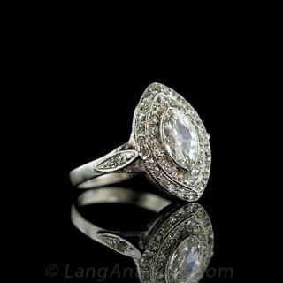 Marquise Cut Diamond Edwardian Ring