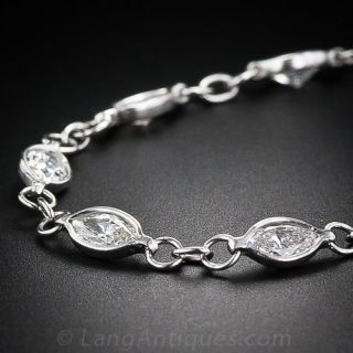 Marquise Diamond and Platinum Chain