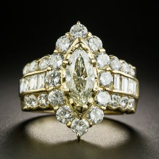 Marquise Diamond Engagement Ring - 1