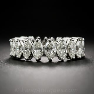 Marquise Diamond Platinum Eternity Band