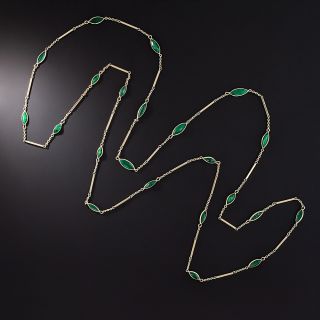 Marquise Emerald Infinity Necklace - 1