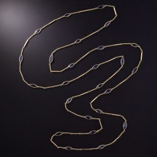 Marquise Sapphire Infinity Necklace - 1