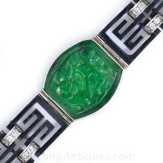 Marsh  & Co. Jadeite and Diamond Bracelet