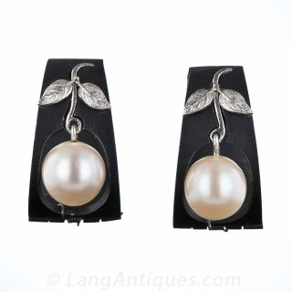 Marsh & Co. Steel 18K and Pearl Earrings