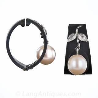 Marsh & Co. Steel 18K and Pearl Earrings