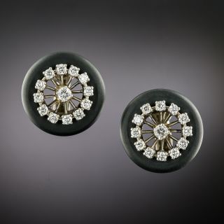 Marsh & Co. Blackened Steel and Diamond Earrings - 3