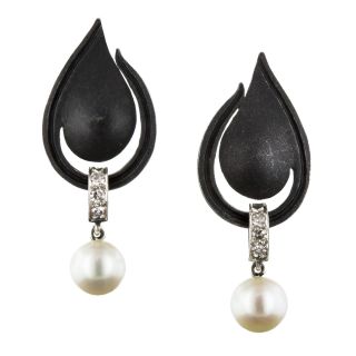 Marsh Diamond and Pearl Earrings - 4