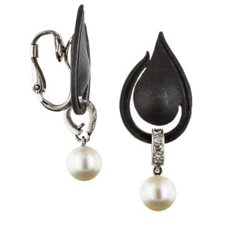 Marsh Diamond and Pearl Earrings