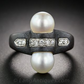 Marsh Pearl and Diamond Ring - 2