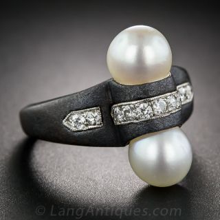 Marsh Pearl and Diamond Ring