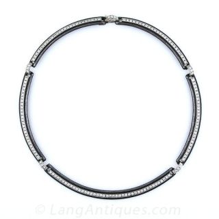 Marsh Steel and Diamond Necklace