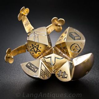 Masonic Ball and Cross Pendant Charm