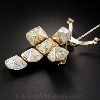 Masonic Ball/Cross Fob Charm