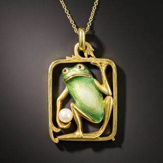 Masriera Enamel Frog Pendant - 2