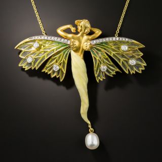 Masriera Nymph Plique a Jour Necklace/Brooch - 4