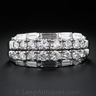 Matching Platinum and Diamond Wedding Bands