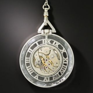 Mauboussin Art Deco Rock Crystal and Diamond Skeleton Watch