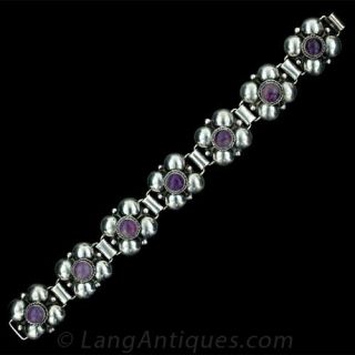 Mexican-Silver-and-Amethyst-Bracelet-Main-View