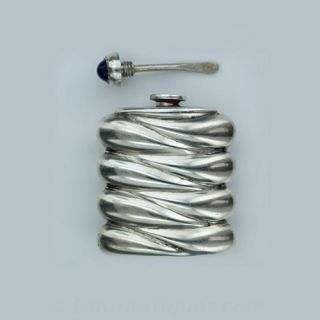 Mexican Silver Perfume Flask
