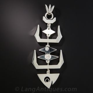 Mexican Sterling Silver Articulated Fish Pendant