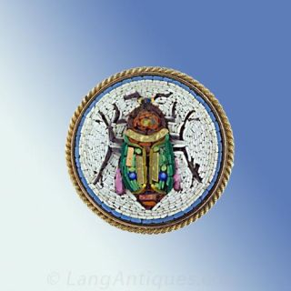 Micro Mosaic Scarab Brooch - 1