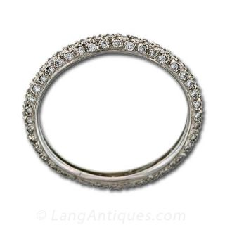 Micro Pave Diamond Eternity Band
