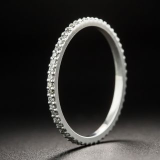 Micro Pave Diamond Eternity Band - Size 6 1/2