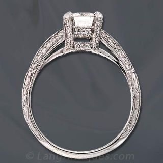 Micro Pave Set Diamond Solitaire