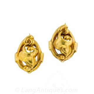 Antique French Gold Earrings