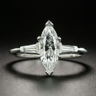 Mid-20th Century 1.00 Carat Marquise Diamond Ring - GIA F VS1 - 1