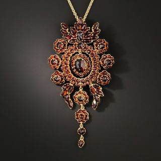Garnet Cluster Pendant / Brooch - 2