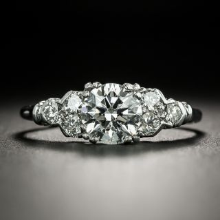 Mid-Century 1.00 Carat Diamond Engagement Ring - GIA E SI1 - 2