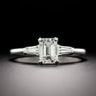 Mid-Century 1.01 Carat Emerald Cut Diamond Engagement Ring - GIA G VS1 - 3