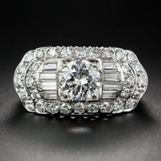 Mid-Century 1.05 Carat Diamond Engagement Ring by Granat Brothers - 1