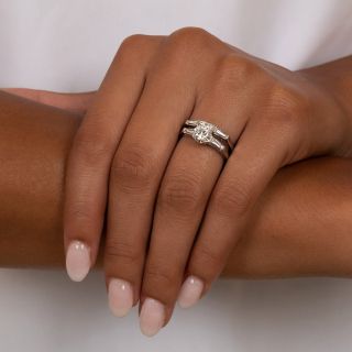 Mid-Century 1.05 Carat Diamond Wedding Set - GIA H VS1