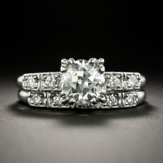 Mid-Century 1.08 Carat Diamond Wedding Set by White Rose - GIA J VS2 - 1