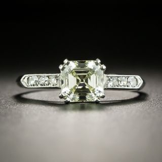 Mid-Century 1.10 Carat Asscher Cut Diamond Engagement Ring - GIA - 2