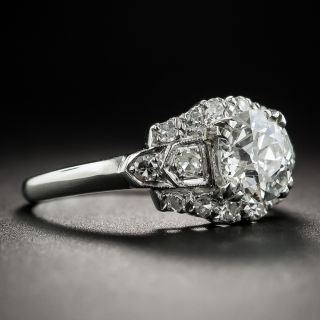 Mid-Century 1.10 Carat Diamond Platinum Engagement Ring