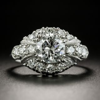 Mid-Century 1.34 Carat Diamond Engagement Ring - GIA F SI1 - 2