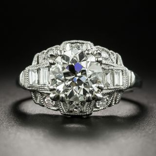 Mid-Century 1.46 Carat Diamond Engagement Ring - GIA K SI1 - 1