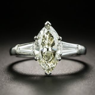 Mid-Century 1.58 Carat Marquise-Cut Diamond Engagement Ring - GIA - 2