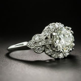 Mid-Century 1.59 Carat Diamond Engagement Ring - GIA